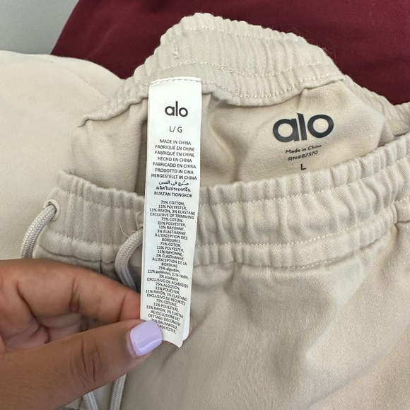 Alo Mens Northstar Cargo Pant in the color Bone size Large - Picture 9 of 10